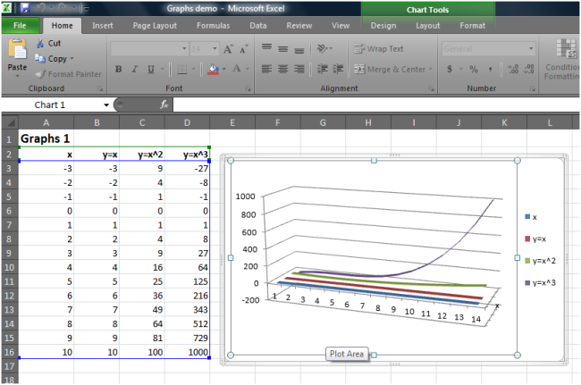 Graph can be edited in Excel desktop